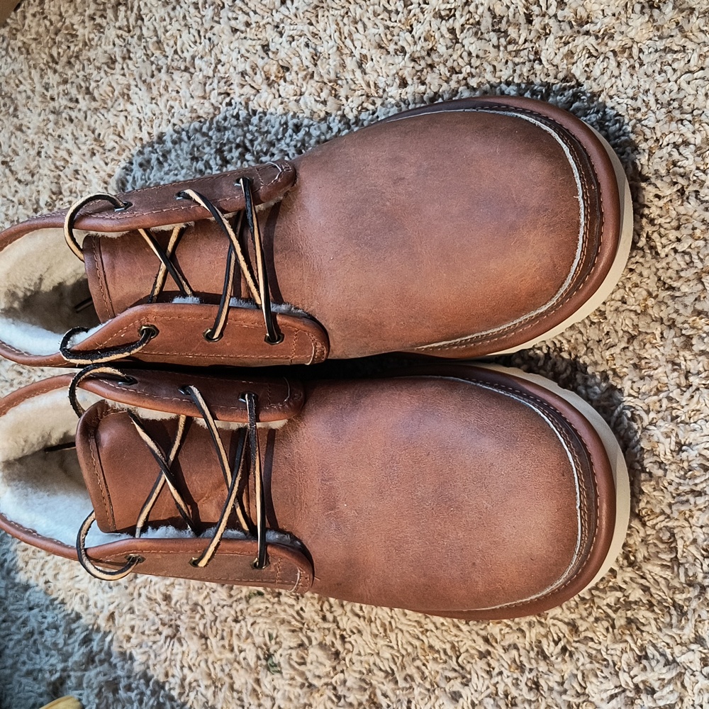 UGG Australia Neumel Pinnacle Tan Lace Up Boot, Horween Leather Shoes, size 13,